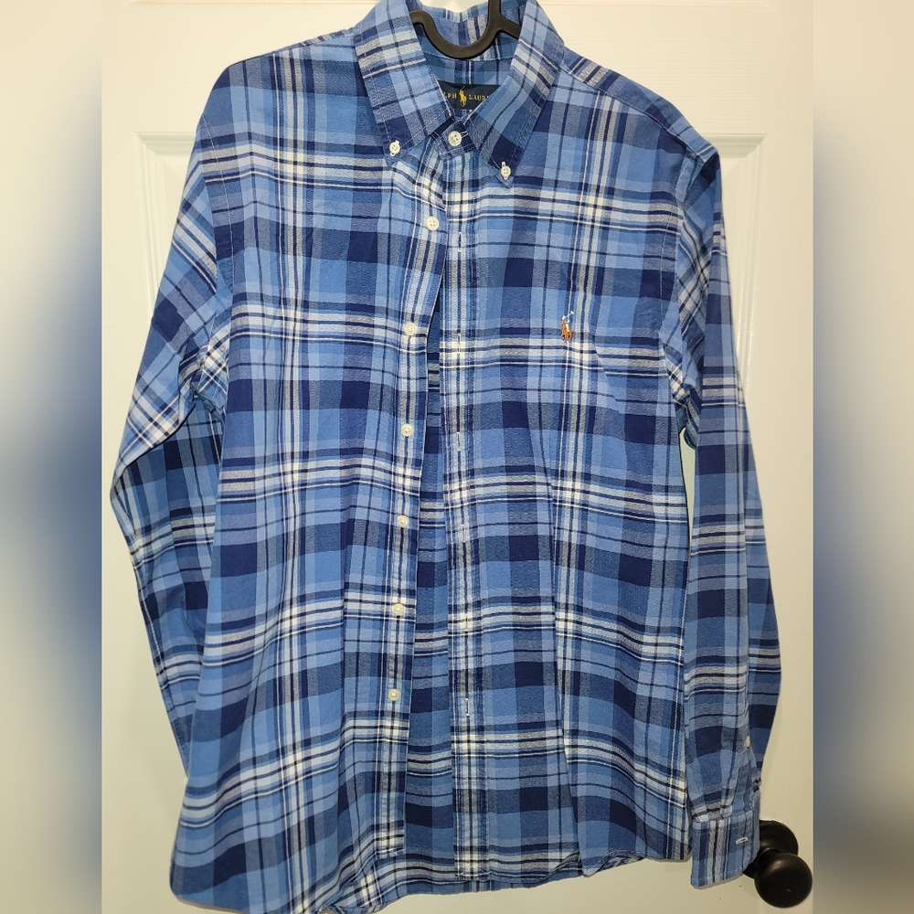 Men's Ralph Lauren blue dress shirt sz Medium